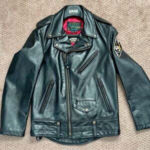 rare Schott Perfecto Sailor Jerry leather jacket small